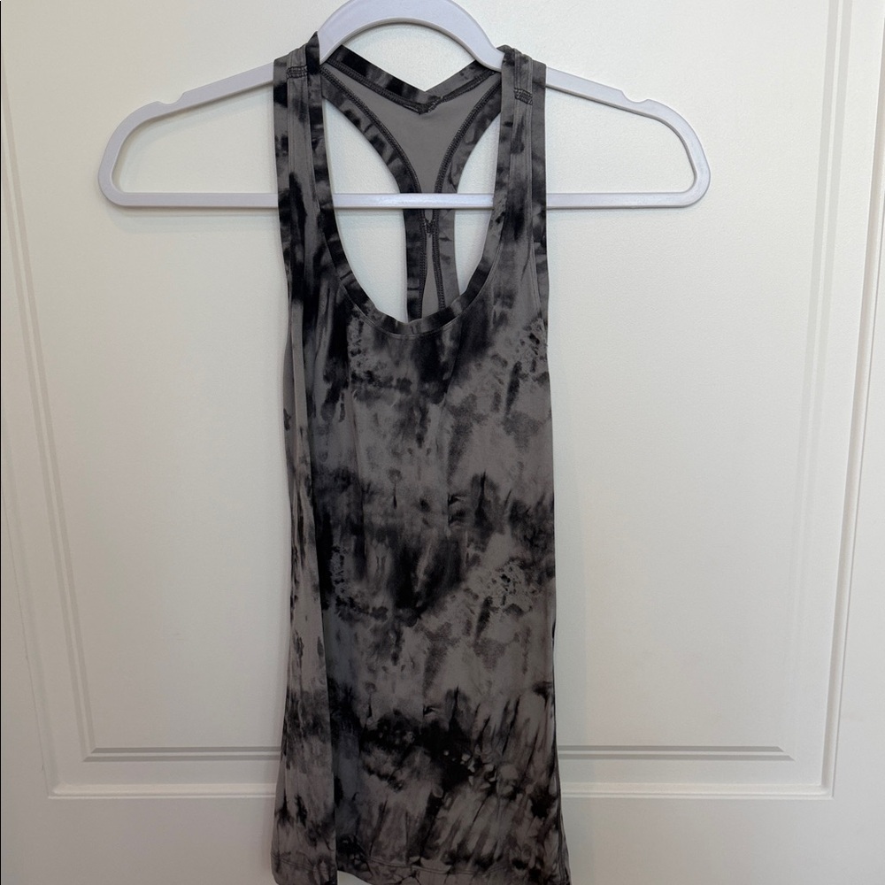 lululemon athletica Gray Tie-Dye Racerback Tank